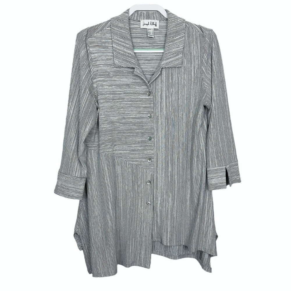 Joseph Ribkoff Stripes Asymmetrical Tunic